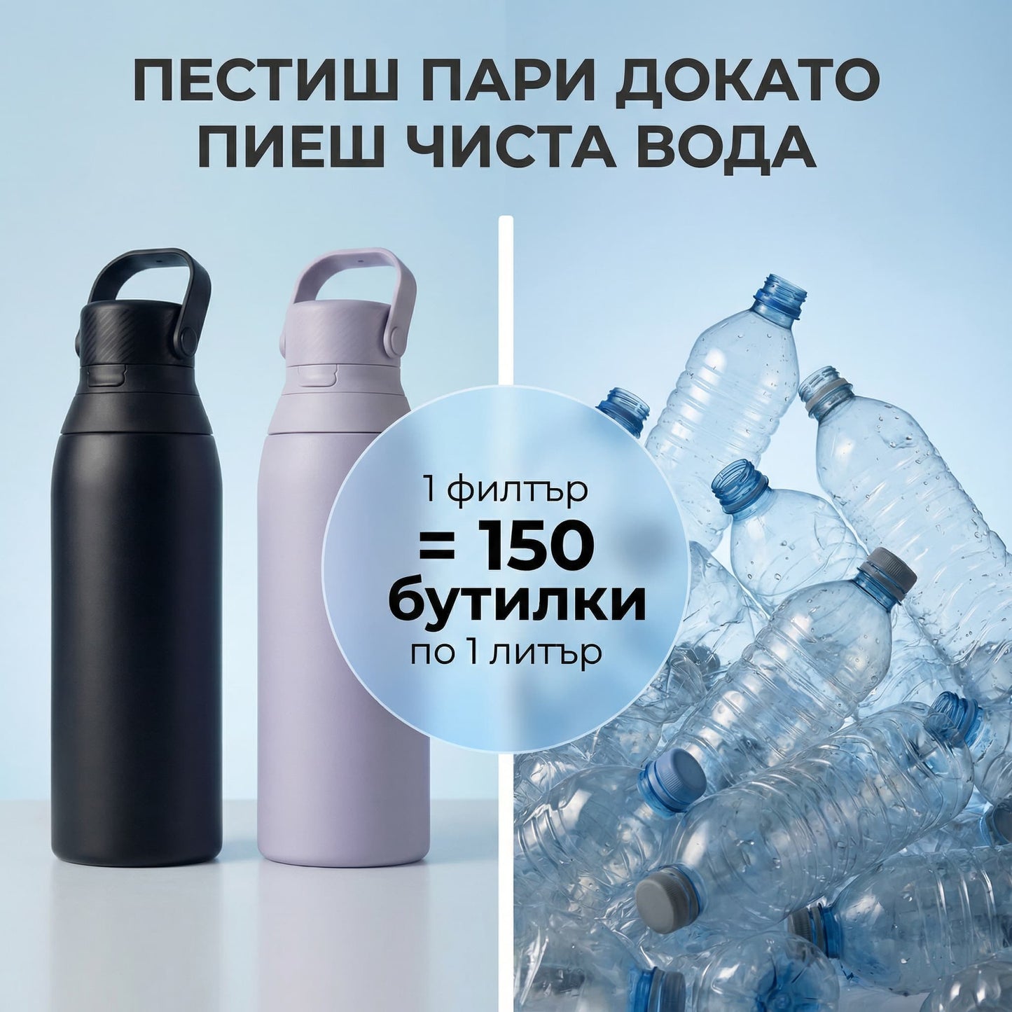 Purvoda | Филтрираща бутилка от неръждаeма стомана